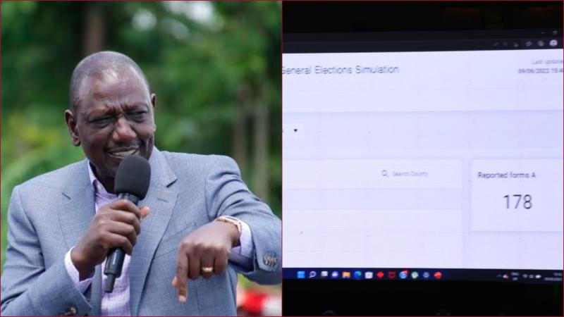 President William Ruto says that live transmission of election results is a right of Kenyans.